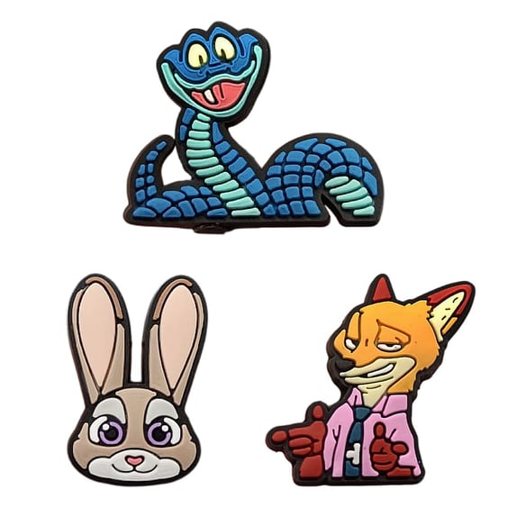 Набор джибитсов Disney: Zootopia: Nick, Judy and Gary De'Snake, (6674)