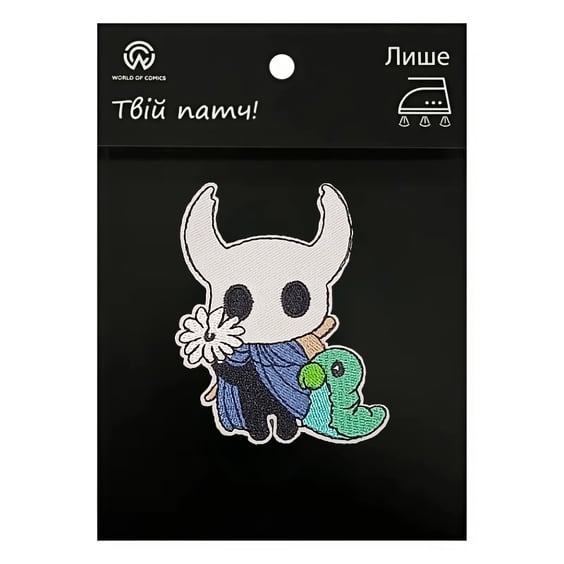 Патч Hollow Knight: Knight w/ Flower and Caterpillar (Chibi), (6688)