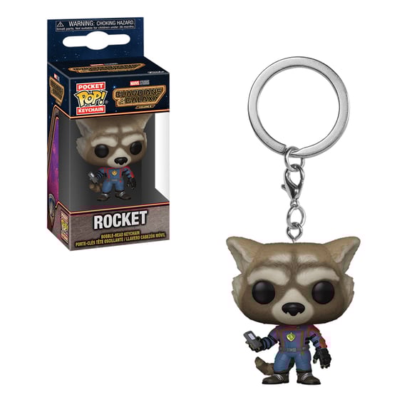 Брелок Funko POP!: Keychain: Marvel (Studios): Guardians of the Galaxy: Volume 3: Rocket, (67501)