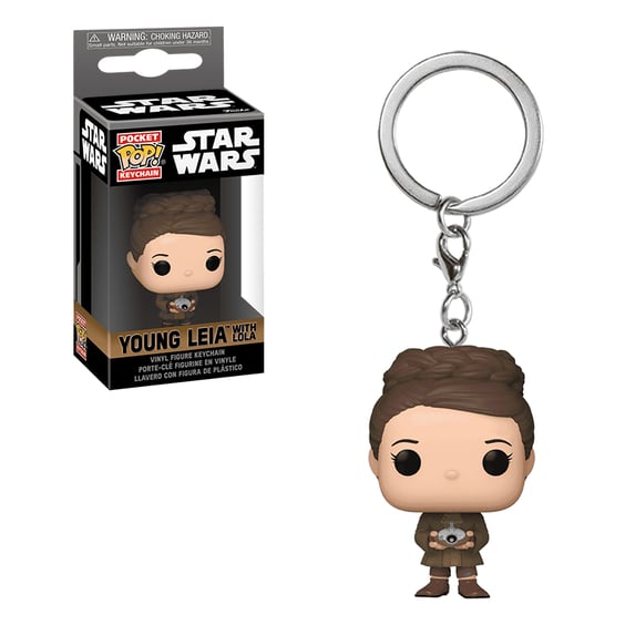 Брелок Funko Pocket POP!: Keychain: Star Wars: Young Leia w/ Lola, (67582)