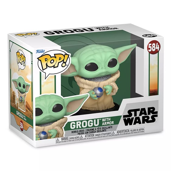 Фигурка Funko POP!: Star Wars: The Book of Boba Fett: Grogu w/ Armor, (68650) 3