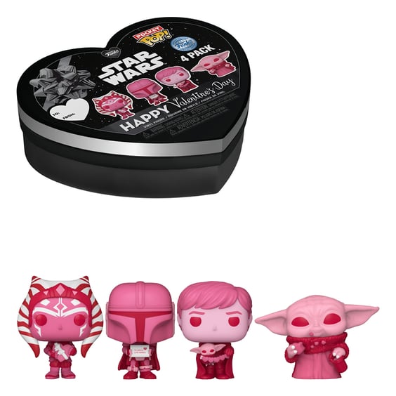 Фігурки Funko Pocket POP!: Star Wars: The Mandalorian (4-Pack Valentine Box), (69071)