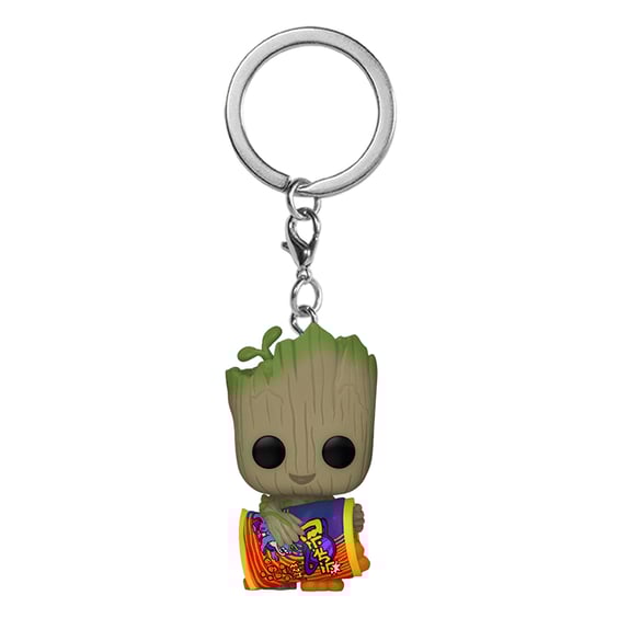 Брелок Funko POP!: Keychain: Marvel (Studios): I am Groot: Groot w/ Cheese Puffs, (70648) 2