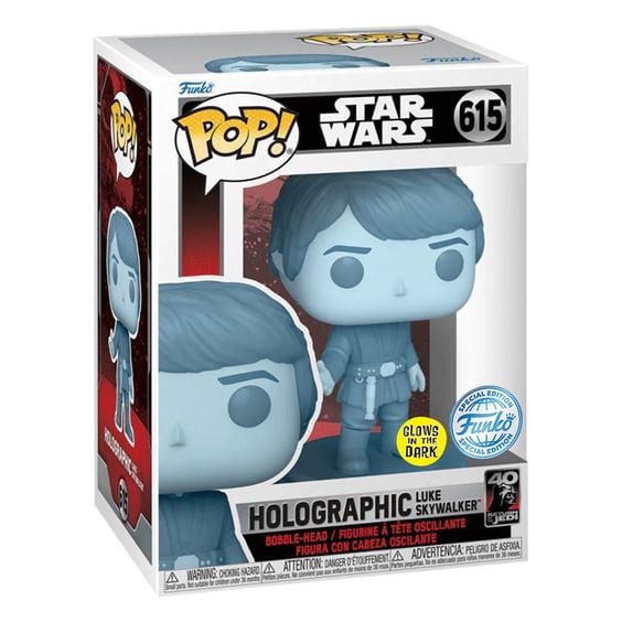 Фігурка Funko POP!: Star Wars: 40th Return of the Jedi: Holographic Luke Skywalker (Glows in the Dark) (Special Edition), (71562) 3