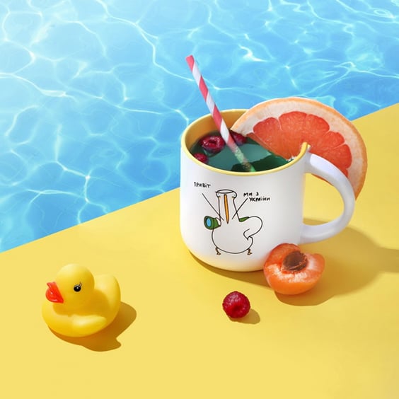 Чашка Gifty: Гусь: «Ми з України» (жёлтая), (720029) 2