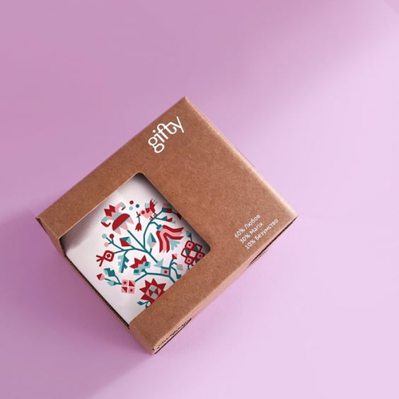 Чашка Gifty: Неофолк: Дерево життя (червона), (720045) 3