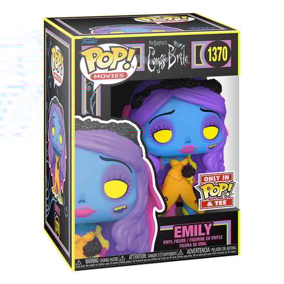 Комплект Funko POP!: Tees: Movies: Corpse Bride: Emily (S) (Black Light), (72698) 4