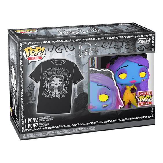 Комплект Funko POP!: Tees: Movies: Corpse Bride: Emily (S) (Black Light), (72698) 5