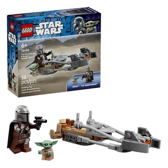 Конструктор LEGO: Star Wars: The Mandalorian: The Mandalorian and Grogu's Speeder Bike, (75436)