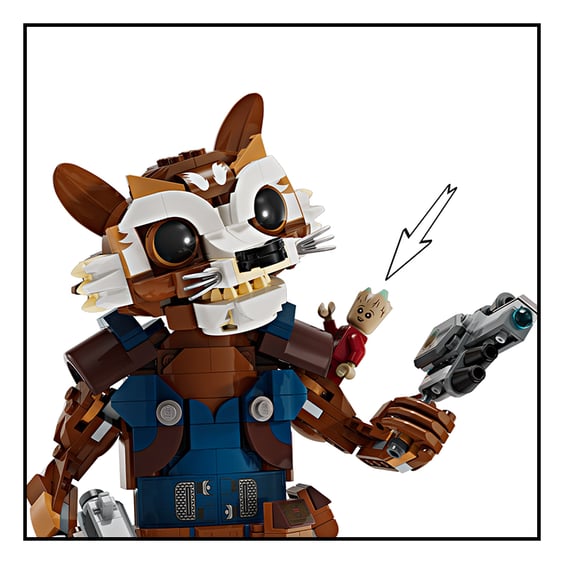 Конструктор LEGO: Marvel (Studios): The Infinity Saga: Rocket and Baby Groot, (76282) 4