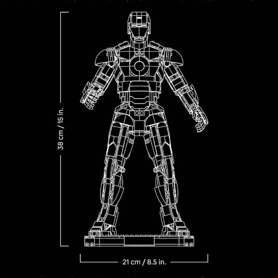 Конструктор LEGO: Marvel: The Infinity Saga: Iron Man: Mark 3 Collectors' Edition (Armor Mark III), (76344) 6
