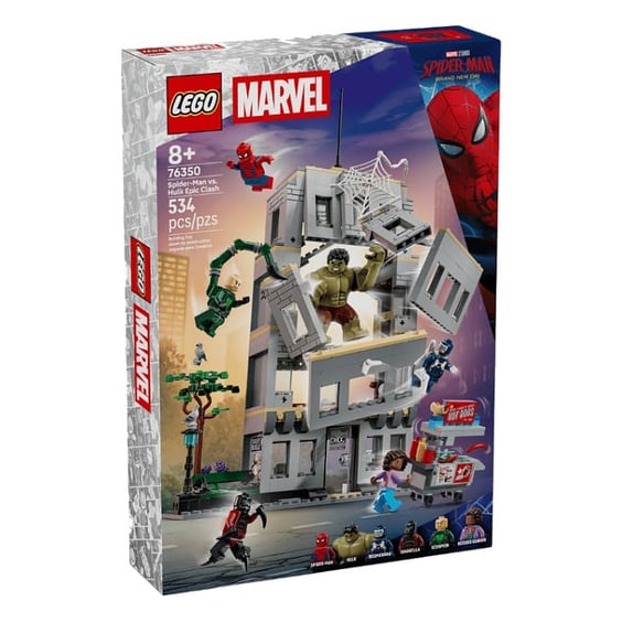 Конструктор LEGO: Marvel: Spider-Man: Brand New Day: Spider-Man vs. Hulk Epic Clash, (76350) 7