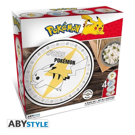 Набор тарелок ABYstyle: Pokemon: Pikachu, Bulbasaur, Charmander, Squirtle, (76667) 6