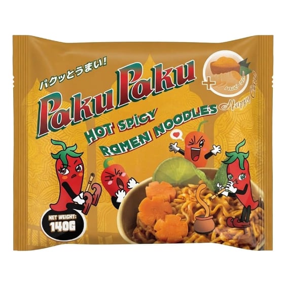 Лапша PakuPaku: Hot Spicy Ramen: Happy Curry, (770640)