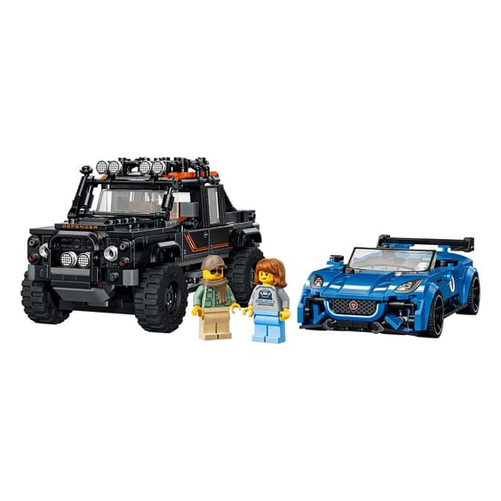 Конструктор LEGO: Speed Champions: Jaguar х Land Rover: Jaguar F-TYPE Project 7 and Land Rover Defender Classic, (76922) 2