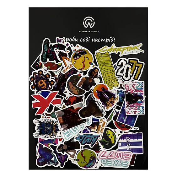 Набор стикеров Cyberpunk 2077, (8001)