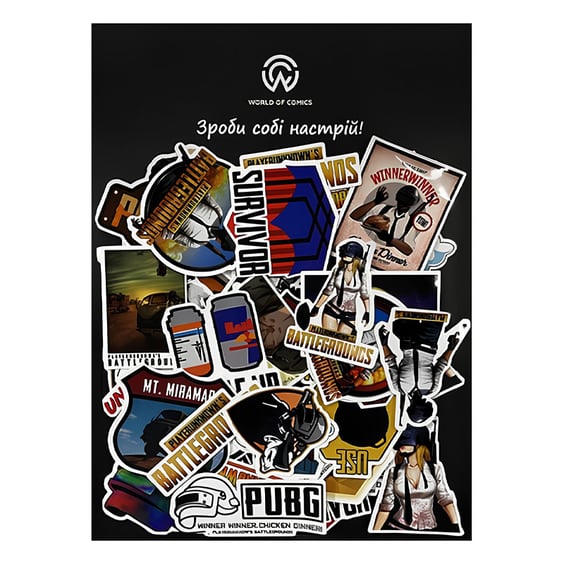 Набір стікерів PUBG, (8002)