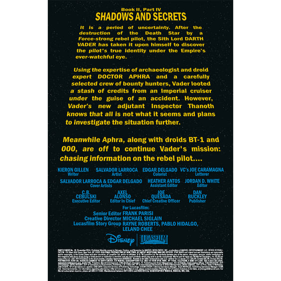 Комикс Marvel. Star Wars. Darth Vader. Book II. Shadows and Secrets. Part 4. Volume 1. #10, (812101) 2