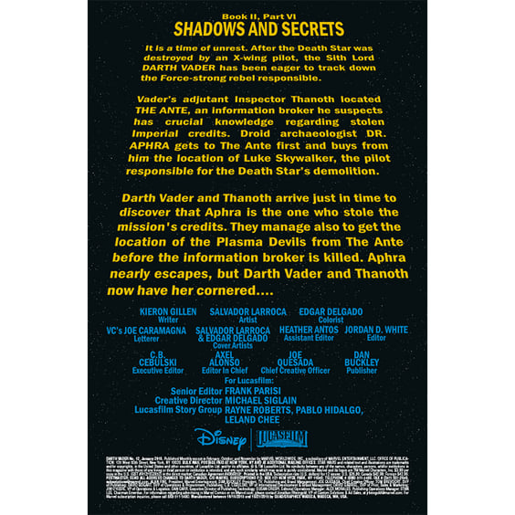 Комикс Marvel. Star Wars. Darth Vader. Book II. Shadows and Secrets. Part 6. Volume 1. #12, (81242) 2