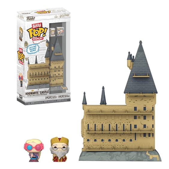 Набор фигурок Funko Bitty POP!: Display: Wizarding World: Harry Potter: Albus Dumbledore, Luna Lovegood and the Hogwarts Castle, (81294)