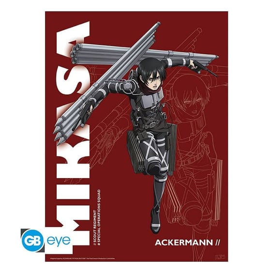 Набор постеров GB Eye: Chibi: Attack on Titan: Levi Ackerman and Mikasa Ackerman, (81418) 3