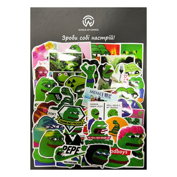 Набір стікерів Pepe The Frog (Meme), (8166)