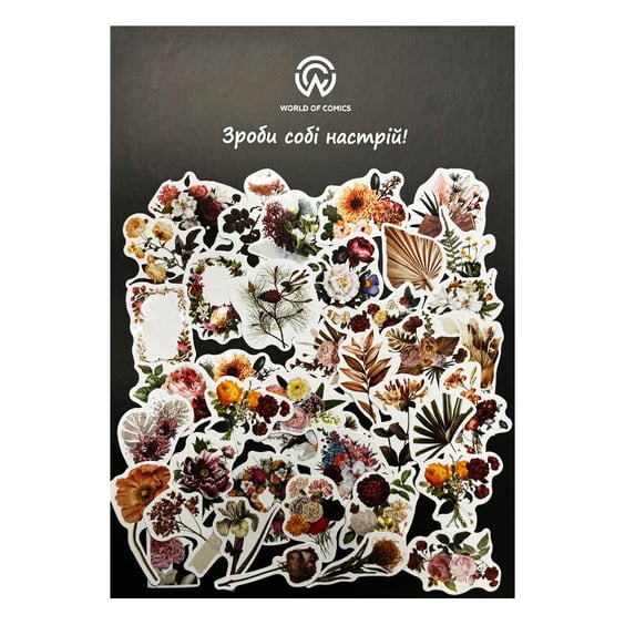 Набор стикеров Retro Flowers, (8172)