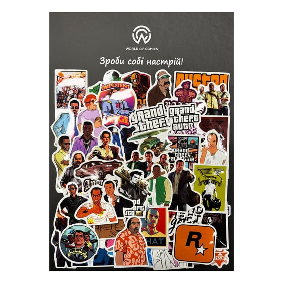 Набір стікерів Grand Theft Auto V, (8213)