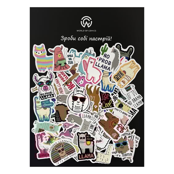 Набір стікерів Awesome Llamas & Alpacas, (8214)