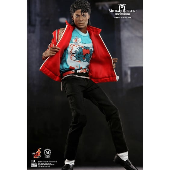 Колекційна фігура Hot Toys: Michael Jackson: 10th Anniversary: Michael Jackson (1451/2000) («Beat It» Version), (83665) 2