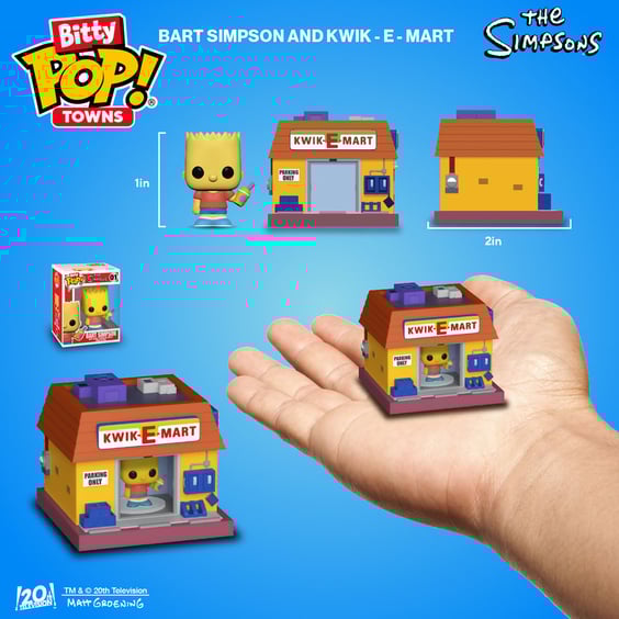 Набір фігурок Funko Bitty POP!: Towns: The Simpsons: Bart Simpsons and Kwik-E-Mart, (836845) 6