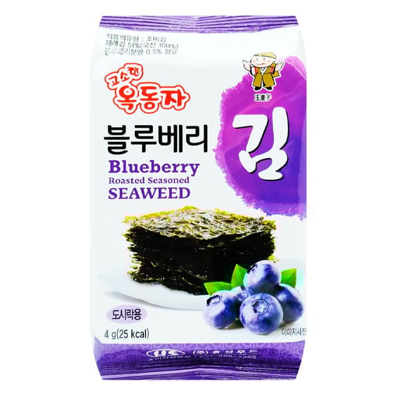 Норі Ock Dong Ja: Roasted Seasoned Seaweed: Blueberry, (842037)