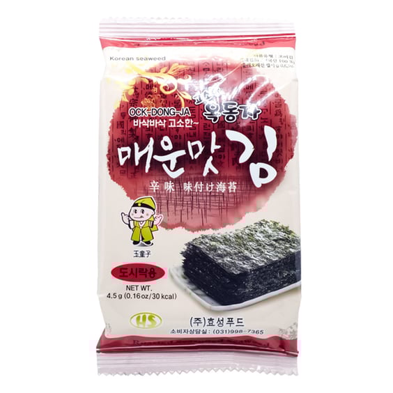Норі Ock Dong Ja: Roasted Seasoned Seaweed: Spicy, (842464)