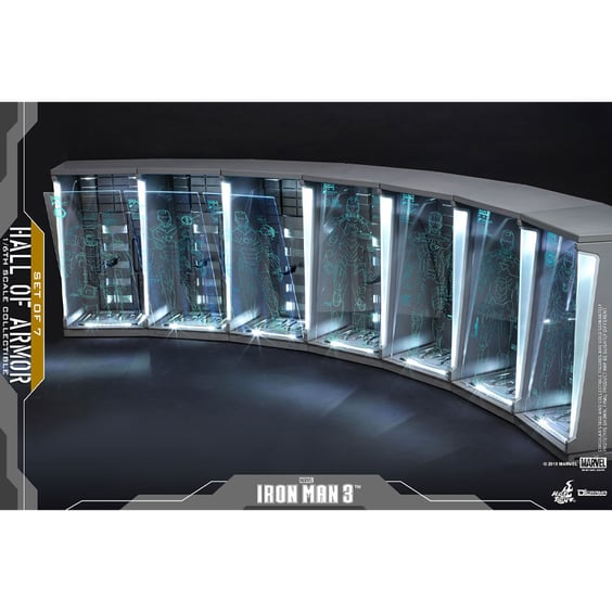 Діорама Hot Toys: Marvel: Iron Man: Hall of Armor (Set of 7), (84952)