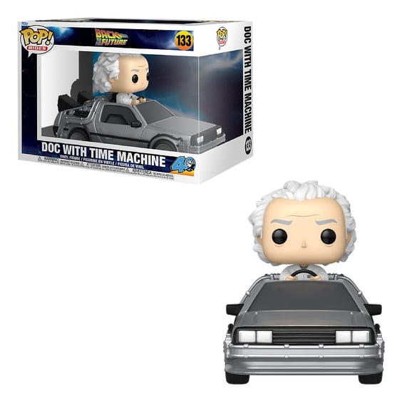 Фігурка Funko POP!: Rides: Back to the Future: 40th Anniversary: Doc w/ Time Machine, (86449)