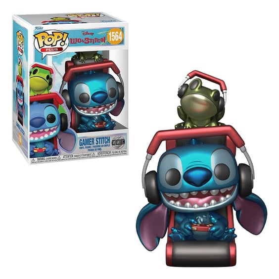 Фигурка Funko POP!: Plus: Disney: Lilo & Stitch: Gamer Stitch (Metallic), (87120)