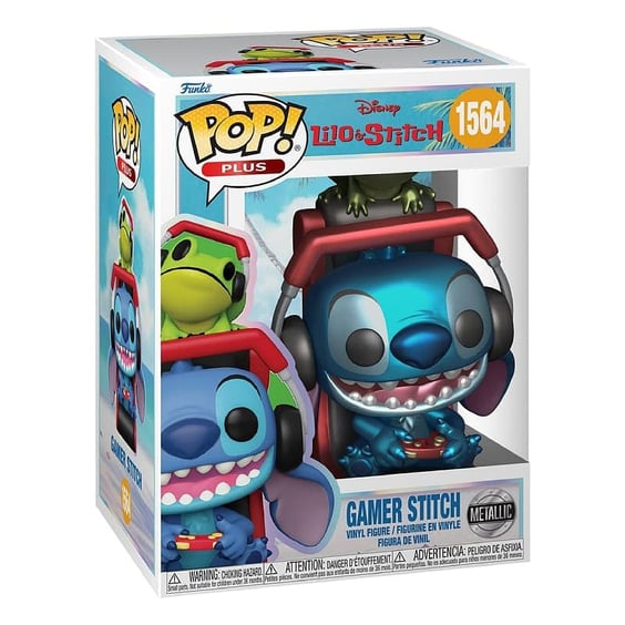 Фигурка Funko POP!: Plus: Disney: Lilo & Stitch: Gamer Stitch (Metallic), (87120) 3