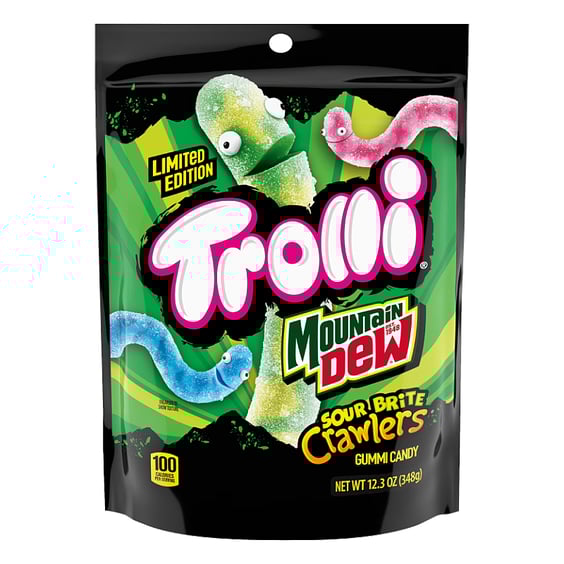 Желейные конфеты Trolli & Mountain Dew: Limited Edition: Sour Brite Crawlers, (87653)