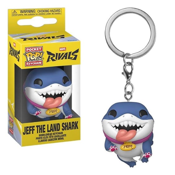 Брелок Funko Pocket POP!: Keychain: Marvel: Marvel Rivals: Jeff The Land Shark, (88172)