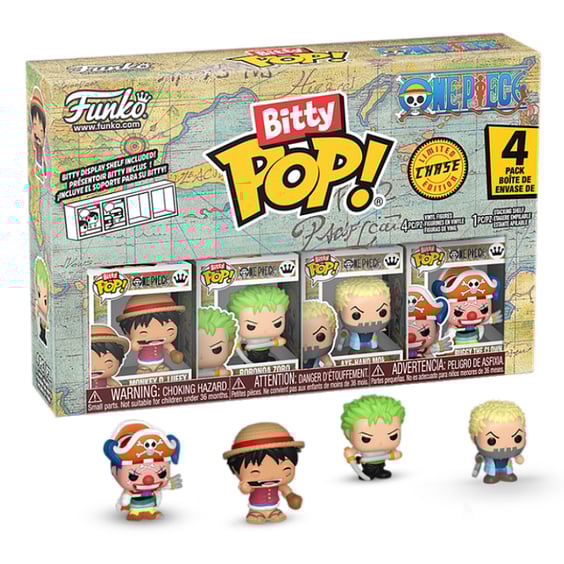 Набор фигурок Funko Bitty POP!: One Piece: Series 1: Buggy the Clown (Chase Limited Edition) (4-pack), (886892)