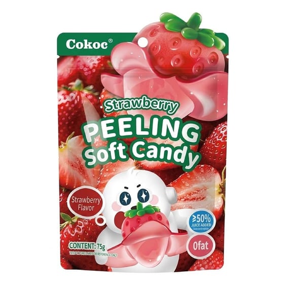Желейные конфеты Cokoc: Peeling Soft Candy: Strawberry, (904206)