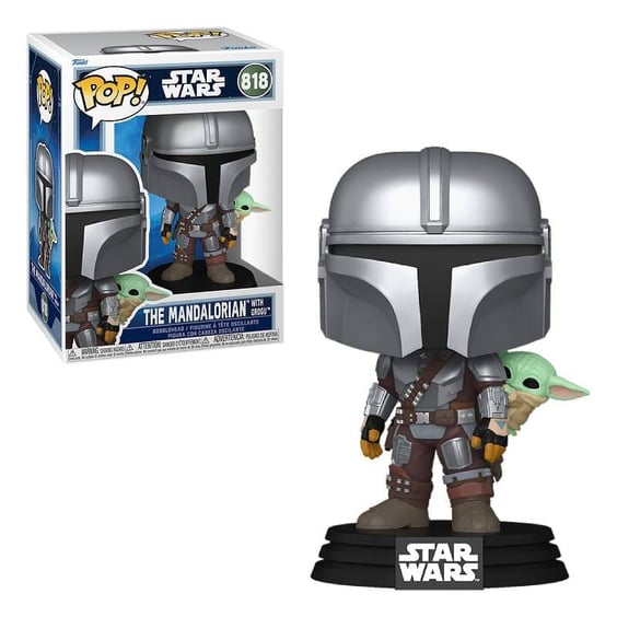 Фигурка Funko POP!: Star Wars: The Mandalorian: The Mandalorian w/ Grogu, (90443)