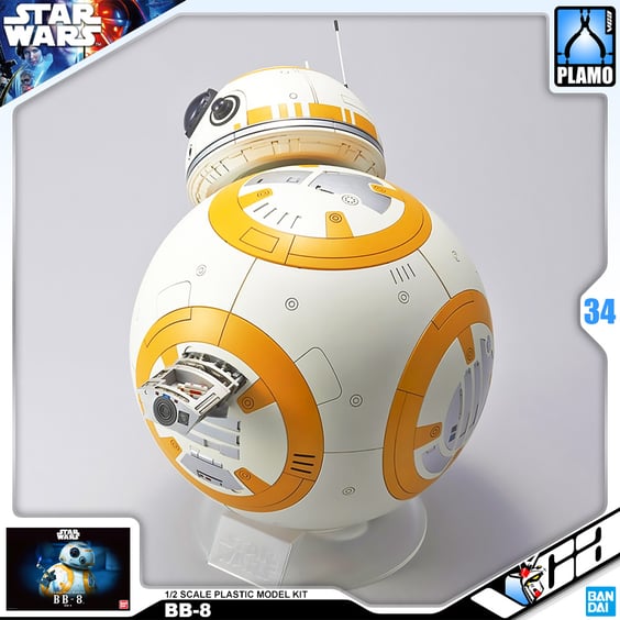 Збірна модель Bandai: Bandai: Star Wars: BB-8, (90588) 7