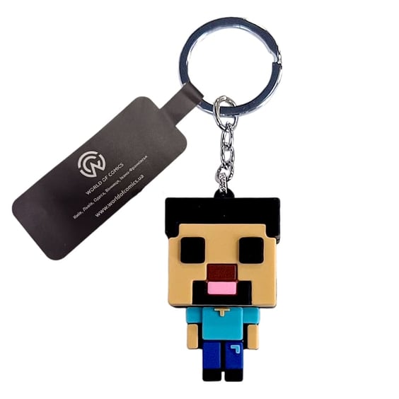 3D брелок Minecraft: Steve, (9095)