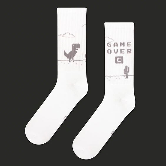 Шкарпетки CEH: The Dinosaur Game: T-Rex «Game Over» (р. 40-45), (91194)