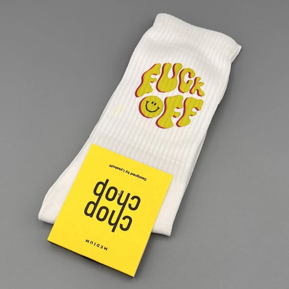 Шкарпетки Chop-Chop: «F*ck off» (р. 40-45), (91369)