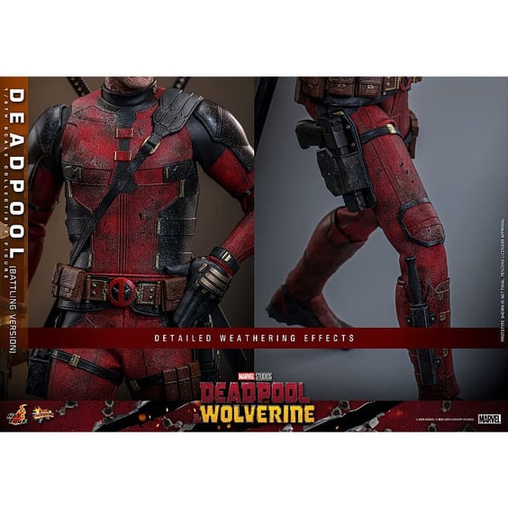 Коллекционная фигурка Hot Toys: Marvel: Deadpool & Wolverine: Deadpool (Battling Version), (913969) 12