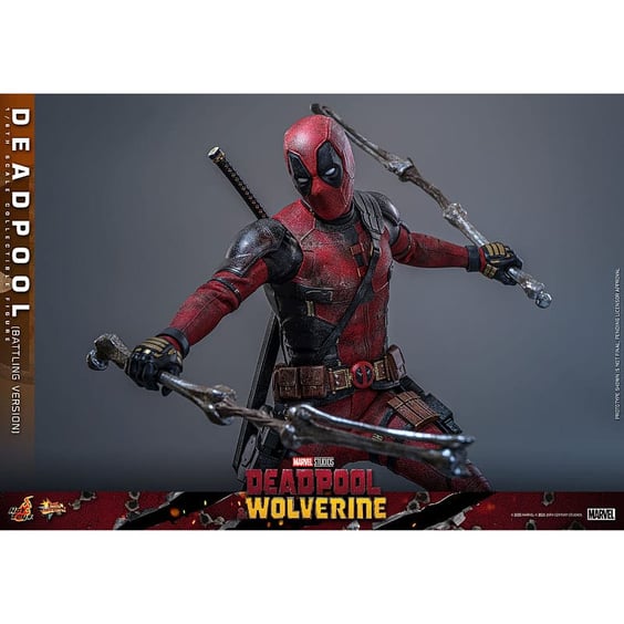 Коллекционная фигурка Hot Toys: Marvel: Deadpool & Wolverine: Deadpool (Battling Version), (913969) 8