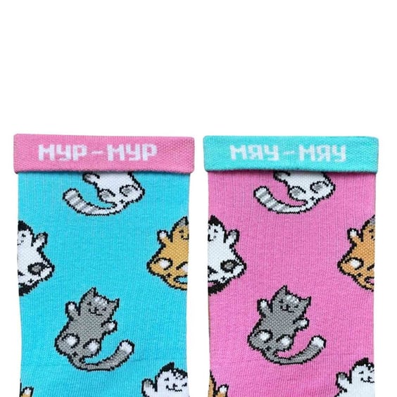 Шкарпетки Noskar: Kitten: «Мур-Мур / Мяу-Мяу» (р. 36-40), (91418) 2