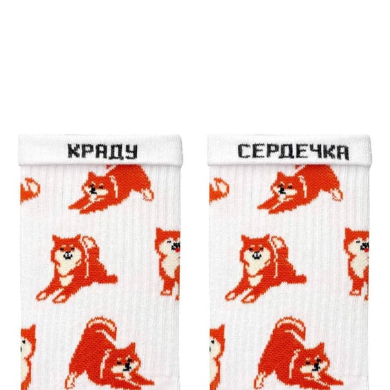 Шкарпетки Noskar: Шіба-Іну: «Краду Сердечка» (р. 36-40), (91512) 2